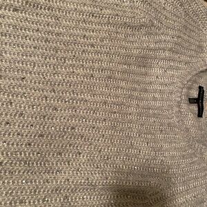 White House Black Market Light Gray Knit Top